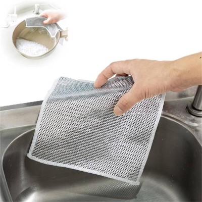 bazler Pack of 2 Dishwashing Cloth / Stainless Steel Scrub Ccx2.06 Scrub Pad(Medium)