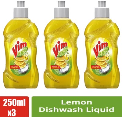 Vim LEMON 500 ml Dish Cleaning Gel@ 250x3 Dishwash Bar(3 x 250 g)