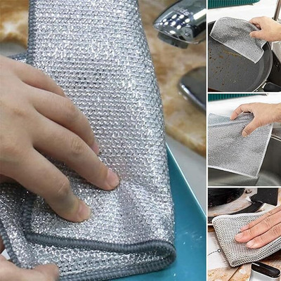 Fusion Pack of 3 Steel Wire Cleaning Cloth / Scrub Pads CCX3.326 Scrub Pad(Medium)