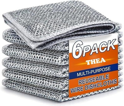 ROLAMO Pack of 6 Wire Cloth / Dishwashing Scrub Pads Ccx6.60 Dishwash Bar(15 g)