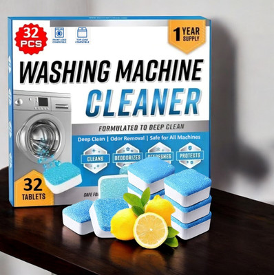 WashifyTab 32 PC High Quality Washing Machine Deep Cleaner for Front and Top Load Dishwashing Detergent(32 Tablet)