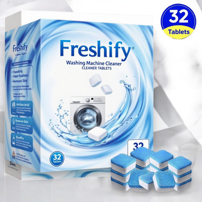 Freshify washing machine cleaner tablet heavy duty odor remover Dishwashing Detergent(32 Tablet)