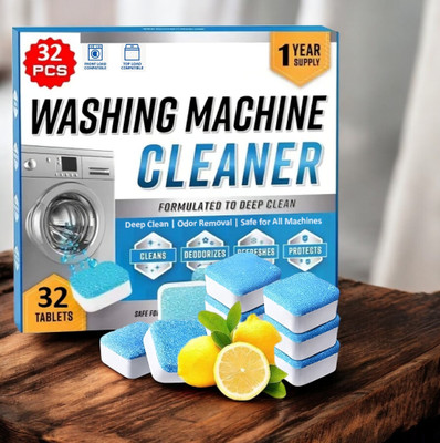 WashifyTab 32 PC High Quality Washing Machine Deep Cleaner for Front and Top Foam Dishwashing Detergent(32 Tablet)