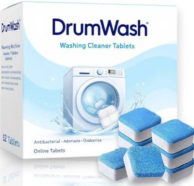 DrumFresh 32 Pcs High-Performance Washing Machine Tablets | Cleans & Disinfects Dishwashing Detergent(32 Tablet)