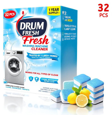 DrumFresh Washing Machine Cleaner 32 Tabs for Complete Hygiene & Clean Dishwashing Detergent(32 Tablet)