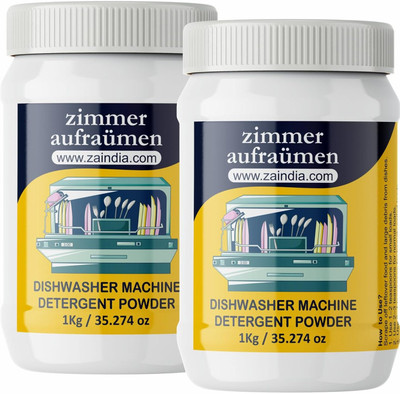 zimmer aufraumen Dishwasher Detergent Powder 2x1 Kg (for all brands of Dishwasher Machine) Dishwashing Detergent(2 kg)