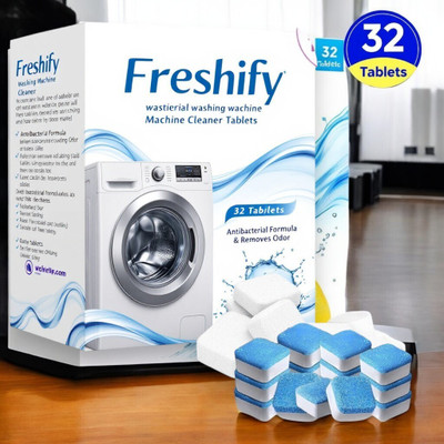 Freshify washing machine cleaner tablet eco friendly anti bacterial Dishwashing Detergent(32 Tablet)