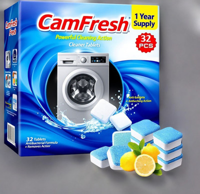 camfresh 32 PIS High Quality Washing Machine Deep Cleaner for Front and Top Tab Dishwashing Detergent(32 Tablet)