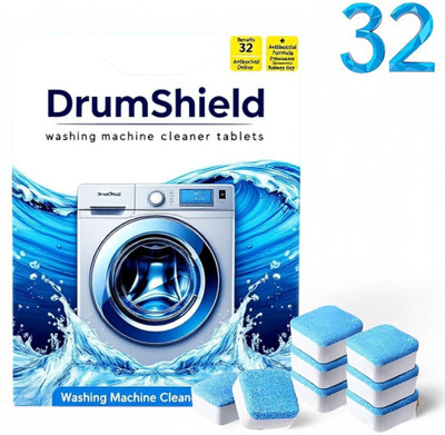 DrumShield X Drumwash 32 Washing Machine Cleaner Tablet Drum Cleaner Dishwashing Detergent(32 Tablet)