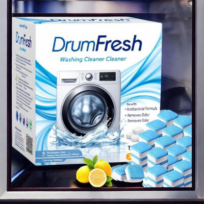 DrumFresh Hygienic 32 Pcs Washing Machine Cleaner for Limescale and Odor Dishwashing Detergent(32 Tablet)
