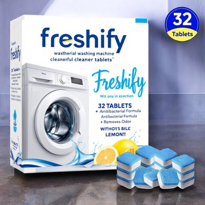 Freshify washing machine cleaner tablet eco friendly safe use Dishwashing Detergent(32 Tablet)