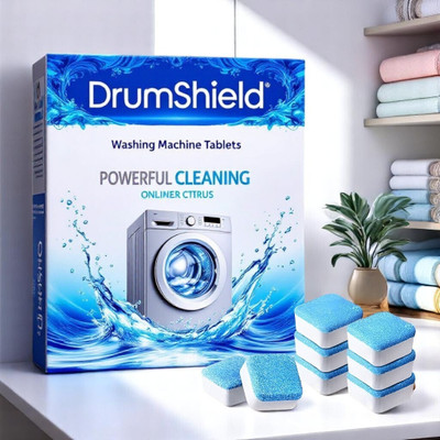 DrumShield Washing Machine Drum Cleaner Tablet Deep Clean Safe Prime Dishwashing Detergent(32 Tablet)