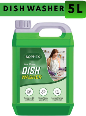 sophex Dish Washing Liquid | Shine Booster | Removes Odor | Family Pack 5 Litre Dishwashing Detergent(5 L)