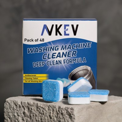 Ankev 48Pcs Washing Machine Deep Cleaner for Front and Top Dishwashing Detergent Dishwashing Detergent(1 Tablet)