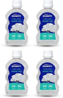 Dishmatic Dishwasher Rinse Aid, Automatic Dishwasher Liquid for Sparkling Clean Dishes (250 ml X 4 bottles) Dishwashing Detergent(1000 ml)