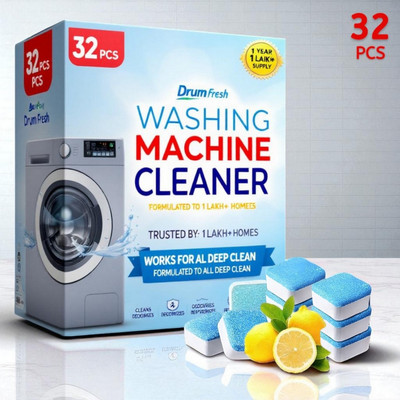 DrumShine 32 PS Washing Machine Drum wash Cleaning Tablets | Magic Clean AU Dishwashing Detergent(32 Tablet)