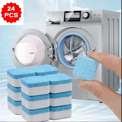 Kelvinza 24 Pcs Cleaner : Deep Cleaning & Descaling for Front/Top Load Washer Drum & Tub Dishwashing Detergent(24 Tablet)