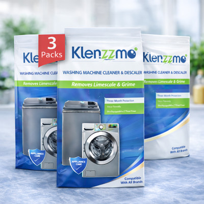 hias Klenzzmo Washing Machine Cleaner & Descaler | Deep Clean | Pack of 3 Dishwashing Detergent(300 g)