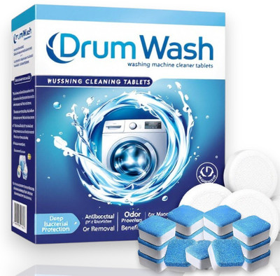 DrumFresh 32 Pcs Washing Machine Hygiene Tablets | Cleans Residue & Germs Dishwashing Detergent(32 Tablet)