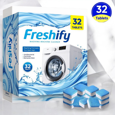 Freshify washing machine cleaner tablet heavy duty safe use Dishwashing Detergent(32 Tablet)
