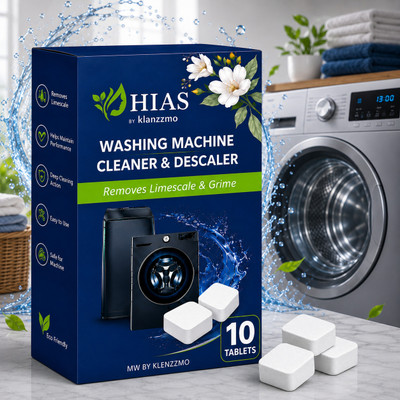 hias Front Load & Top Load Washing Machine Cleaner Tablets & Descaler Dishwashing Detergent(10 Tablet)