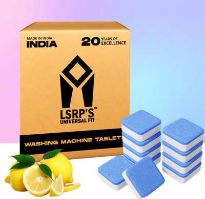 LSRP's Universal Fit Washing Machine Cleaner Tablet with Lemon Fragrance for All Top & Front Loads Dishwashing Detergent(10 Tablet)