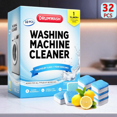 DrumWashify 32 Pcs Ultimate Washing Machine Drum Cleaning Tablets | Drum Purify XZ Dishwashing Detergent(32 Tablet)