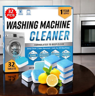 WashifyTab 32 PC Washing Machine Cleaner for Front and Top Smart Dishwashing Detergent(32 Tablet)
