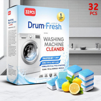 DrumShine 32 PS Washing Machine Drum wash Cleaning Tablets | Magic Clean BL Dishwashing Detergent(32 Tablet)