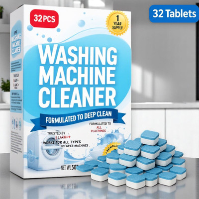 FreshifyTab Washing Machine Cleaning Tablet Deep Cleaner Descaling Tablet Aura Dishwashing Detergent(32 Tablet)