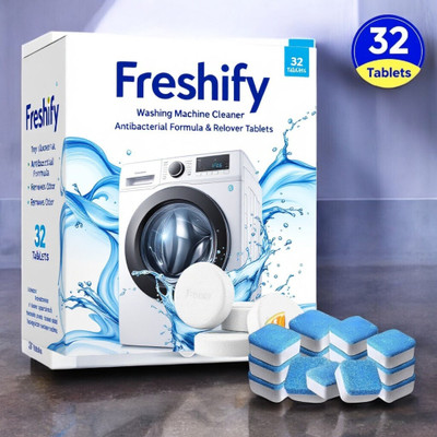 Freshify washing machine cleaner tablet eco friendly refresh Dishwashing Detergent(32 Tablet)