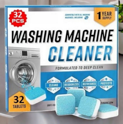 WASHPRO 32Pcs-High Quality Washing Machine Deep Cleaner for Front and Top Foam Dishwashing Detergent(32 Tablet)