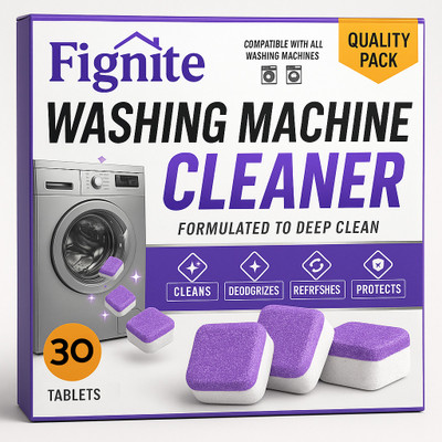 Fignite Eco-Friendly Lavender Washing Machine Cleaning Tablets For Top & Front Load Dishwashing Detergent(30 Tablet)