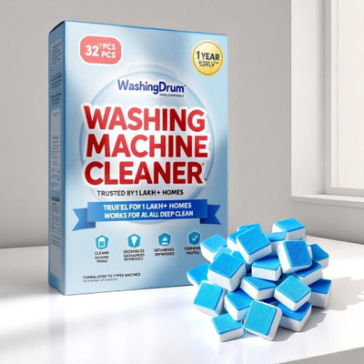 WashingDrum SmartCleantk Washing Machine Drum Cleaner Tablet Dishwashing Detergent(32 Tablet)