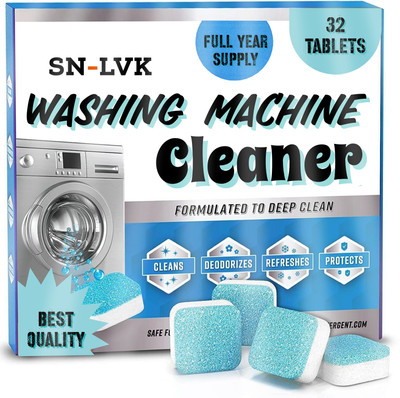 SN-LVK Washing Machine Cleaner Tablets, Deep Cleaning Descaler Full Year Dishwashing Detergent(32 Tablet)