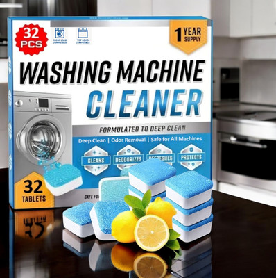 WashifyTab 32 PC Washing Machine Cleaner for Front and Top Force Dishwashing Detergent(32 Tablet)