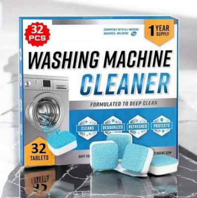 WASHPRO 32Pcs-High Quality Washing Machine Deep Cleaner for Front and Top Tabz Dishwashing Detergent(32 Tablet)