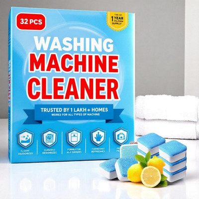DrumShine 32 PS Washing Machine Drum wash Cleaning Tablets | Magic Clean JQ Dishwashing Detergent(32 Tablet)