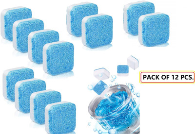 CoutryLink Washing Machine Cleaner Deep Cleaning Detergent Effervescent Tablet for Perfectly Cleaning of Tub/Drum Laundry Fresh No Smell Home Cleaning Tool (17.50G @ 12 Pcs ) Dishwashing Detergent(210 g)