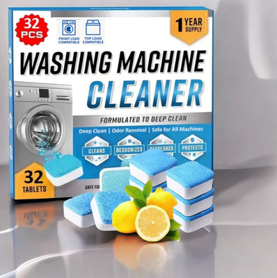 Fresin 32Pack Washing Machine Cleaner for Front and Top Sparkle Dishwashing Detergent(32 Tablet)