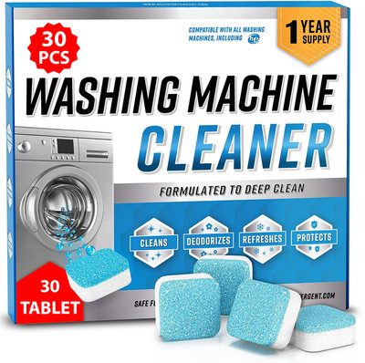GOLDINKS 30 Tablet Washing Machine Cleaner front & top load Descaler Powder Effervescent Dishwashing Detergent(30 Tablet)