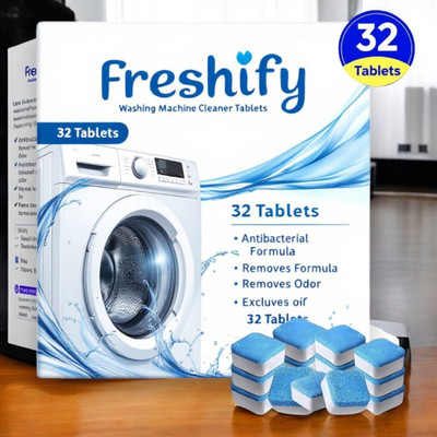 Freshify washing machine cleaner tablet odor remover premium Dishwashing Detergent(32 Tablet)