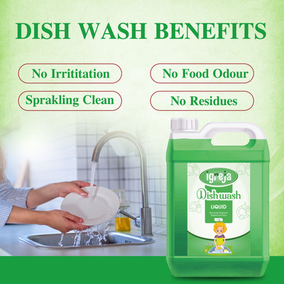 IGREJA green Powerful Super Clean Fast-acting Dish Wash Liquid Dishwashing Detergent(5 L)