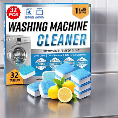 Fresin 32Pack High Quality Washing Machine Deep Cleaner for Front and Top Tab Dishwashing Detergent(32 Tablet)