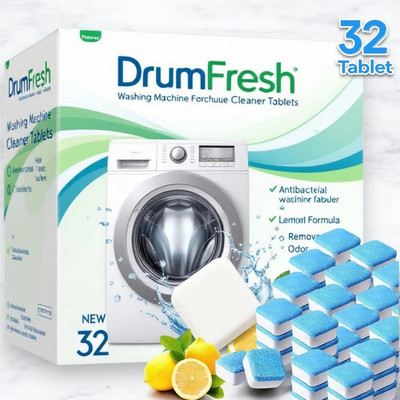 DrumFresh Washing Tablet Advanced Formula Washing Machine Cleaner for Drum and Tub Dishwashing Detergent(32 Tablet)