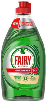 Fairy Platinum Quickwash Original Washing Up Liquid 383 ML Dishwashing Detergent(383 ml)