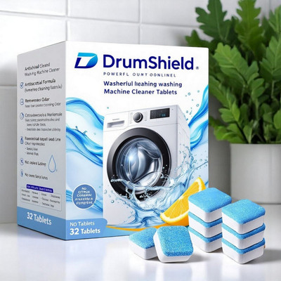 DrumShine 32 PS Washing Machine Drum wash Cleaning Tablets | Magic Clean ADL Dishwashing Detergent(32 Tablet)