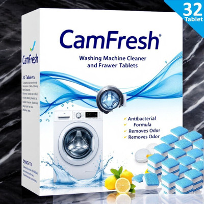 camfresh 32Pc High-Efficiency Washing Machine Deep Cleaning Solution Dishwashing Detergent(32 Tablet)