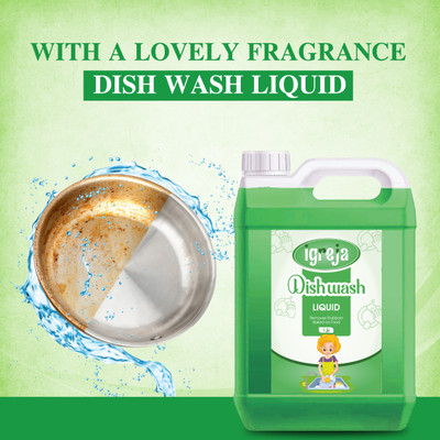 IGREJA green Dish Cleaning Gel Non Acidic,Dishwash Bar, Dishwashing Detergent(5 L)