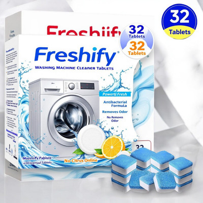 Freshify washing machine cleaner tablet drum clean eco friendly Dishwashing Detergent(32 Tablet)
